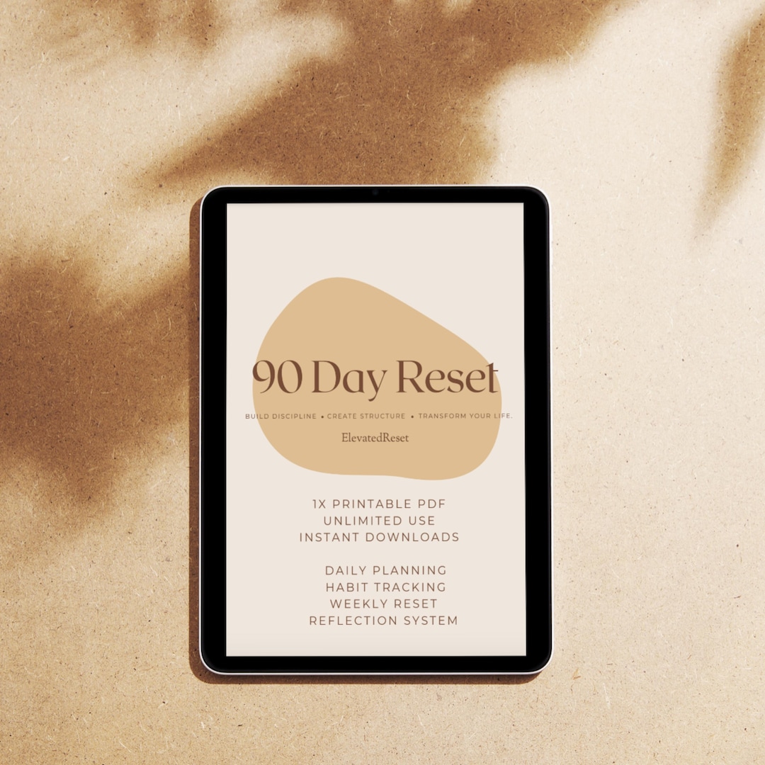 90 Day Reset Planner | Habit Building, Goal Setting (digital Download ...