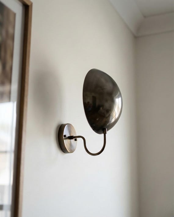 Aldorno Style Brass Wall Light – Mid Century Modern Handmade Sconce