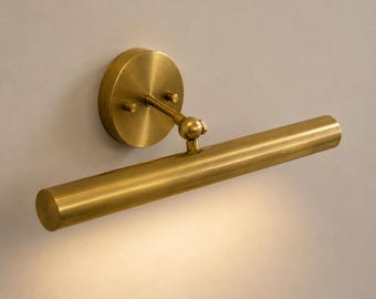 Vintage Solid Brass Picture Light – Antique Style Wall Fixture (18 Inch)