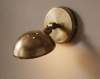 Cody Adjustable Brass Wall Sconce, Modern Globe Accent Lamp, Luxury Home Decor Fixture