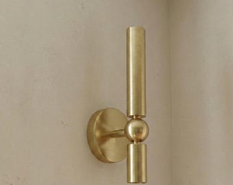 Aplique de pared de latón para velas, lámpara de pared vintage para tocador, lámpara decorativa artística – Acabado antiguo