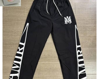 AMIRI Athletic Trousers Handmade Unisex Style | Side Zipper Fashion Cotton Streetwear Jogger Pants