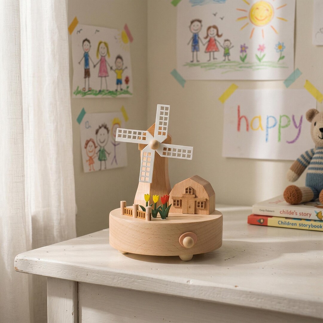 Personalized Windmill Music Box,personalized Name Baby Girl Gift ...