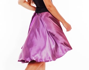 OOAK Rok voor Tango GRICEL in paars, Lilac en Snoei, In STOCK Tango Rok in Degrade Print, Verstelbare Wrap Tango Rok Ombre Print Rok