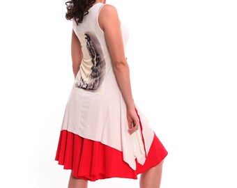 Tango Tuniek met Pin-up Applique, op voorraad en MADE to ORDER Tango Top, Tango Dress, Tango Fashion Tunic, Tango Clothes, Robe Tango