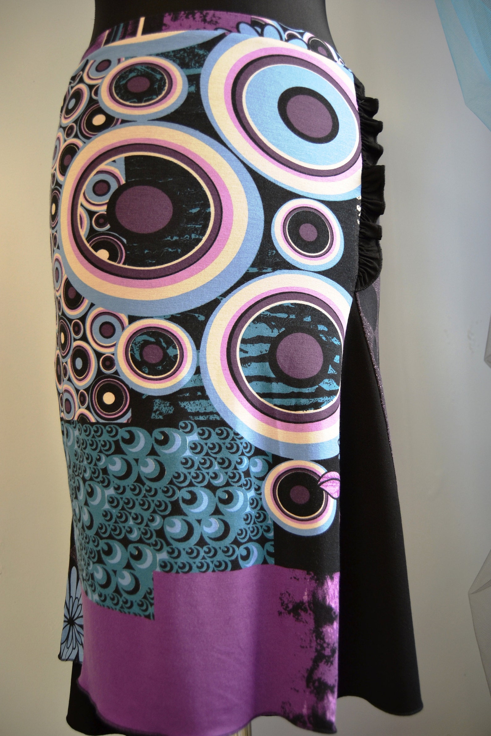 Tango Rock in lila schwarz und blau IN STOCK Korsett Tango | Etsy