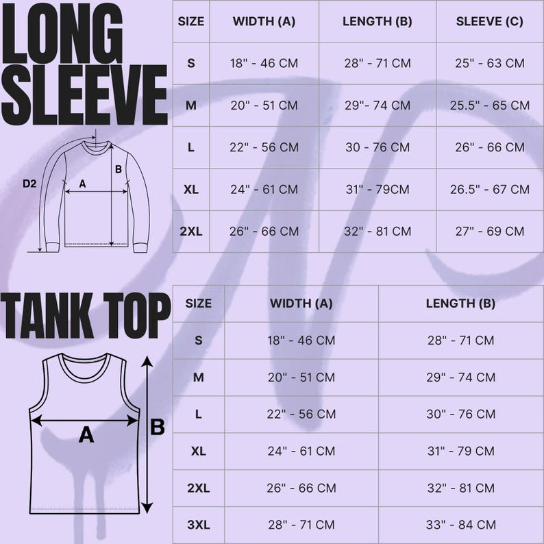 Size chart and measurement guide for the title fight graphic apparels featuring a detailed table in both centimeters and inches to help you find the perfect fit.