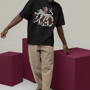 White t-shirt lifestyle mockup in an outdoor setting, front print displayed as title fight.