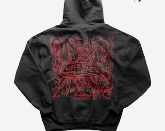 Pierce The Veil バンドパーカー：オルタナティブミュージックストリートウェアプルオーバージャンパー