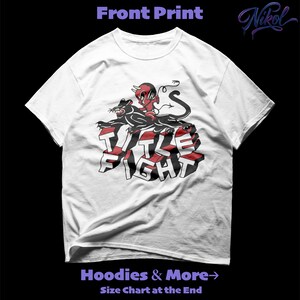 Front-facing white crewneck tee mockup with natural fabric wrinkles and title fight on the chest area.