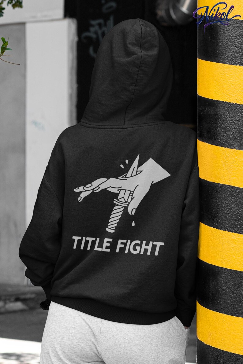 Front print lifestyle mockup of a white t-shirt on a model, featuring title fight for product listings.