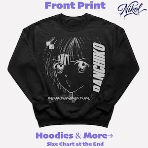 Front print white sweatshirt mockup for POD listings, showing Panchiko deathmetal album in the main chest placement.