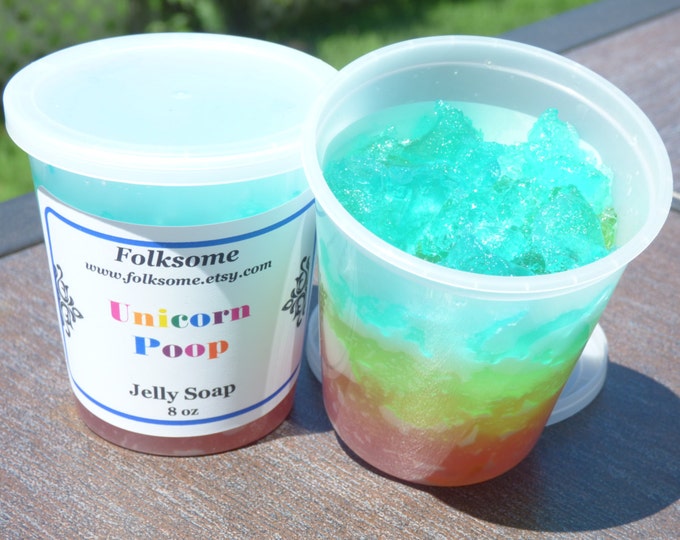UNICORN POOP 8 Oz. Bath and Shower Jelly Soap Etsy