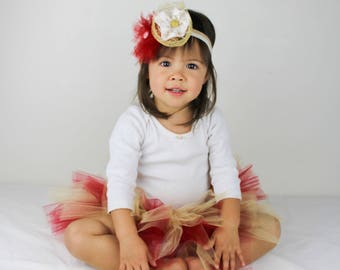 Red and Gold Tutu Skirt