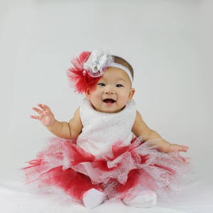 Red/Sliver Tutu Dress image 1