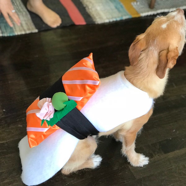 Lachs Sushi Kostüm für Hund, Katze, Haustiere, Tiere