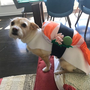 Disfraz de sushi de camarón para perro, gato, mascotas y animales.