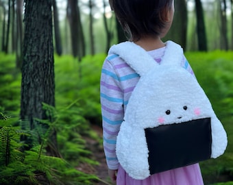 Unik söt Onigiri liten ryggsäck för vuxna, barn, tonåringar