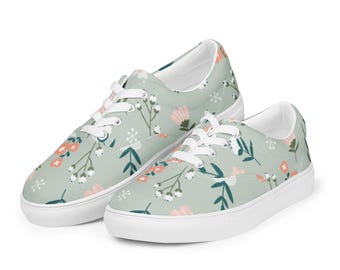 Zapatillas deportivas vintage con estampado floral