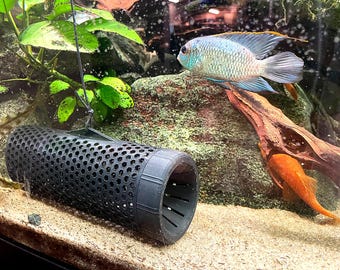 水槽用魚捕獲器 – もう網は不要、ストレスフリー – プレコ、コリドラス、ドジョウなどの底棲魚捕獲器。水草水槽に最適。
