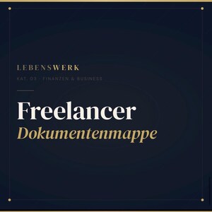 Freelancer Mappe zum Ausfüllen · Listen & Übersichten druckbar · PC, Tablet, Handy · Daten bleiben lokal