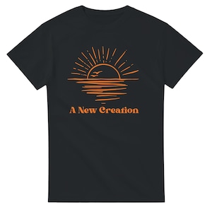 Kristen unisex-t-shirt, en ny skapelse-t-shirt, religiös grafisk skjorta, trosbaserad gåva, minimalistisk kristen klädsel