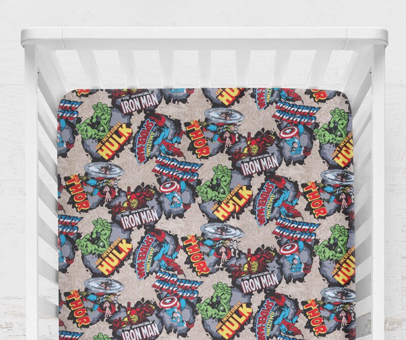 spiderman fitted crib sheet