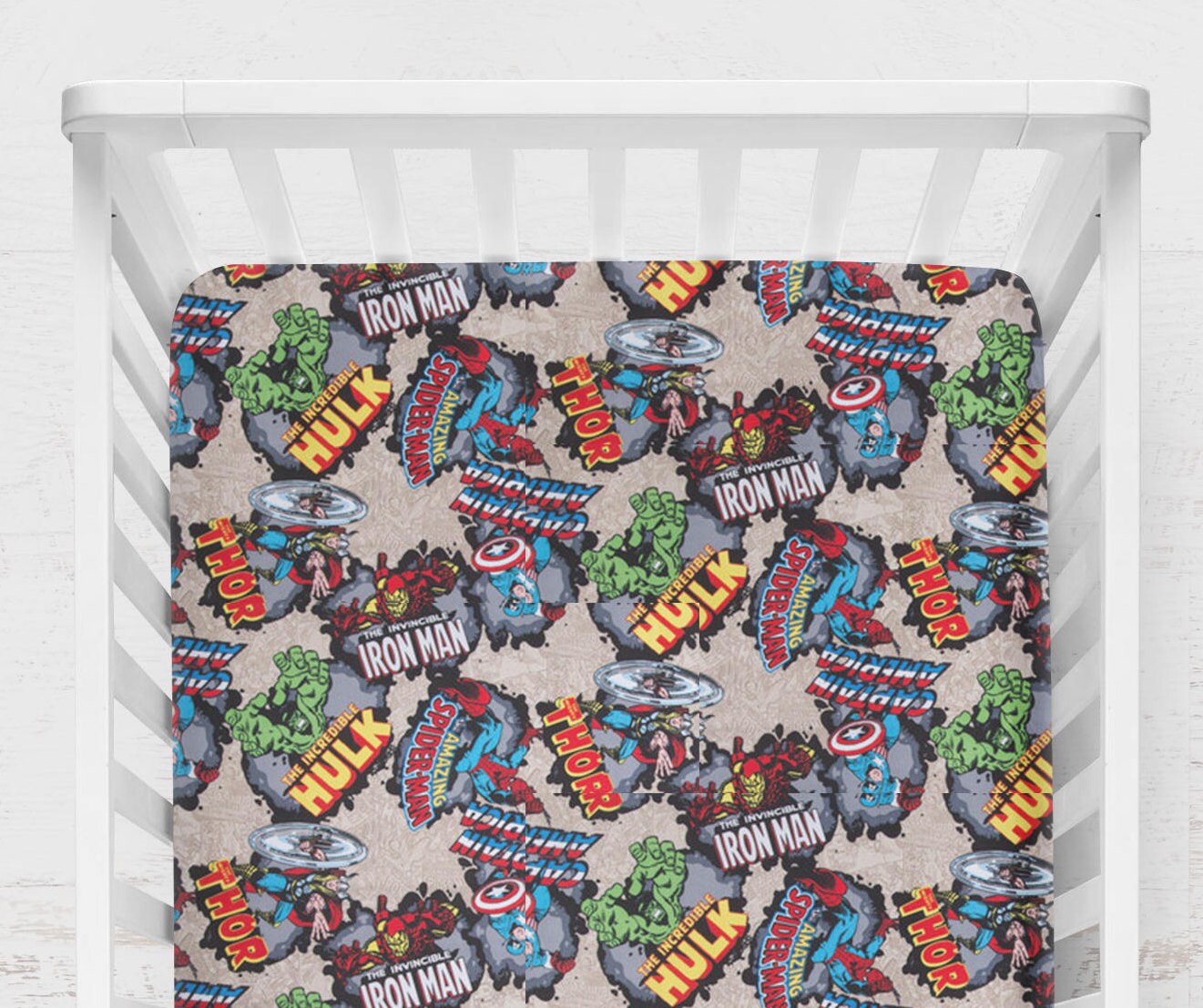 spiderman fitted crib sheet