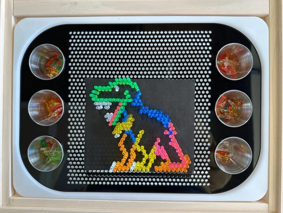 Lite Brite Flisat SMART FIT Table Insert | Sensory Bin Light Bright Peg Activity