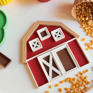 Barn Sensory Tray | Farm Sensory Bin | Montessori Sorting Tray | 3D Printed Farm Play | Small World Play | Eco Friendly Educational Toy