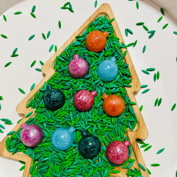 Christmas Ornament Loose Parts | Resin Sensory Play Counters | Small World Play | Set of 5 or 10