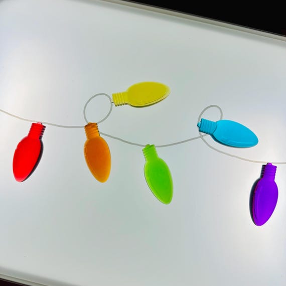 Resin Christmas Light Loose Parts | Light Table Play | Translucent Sensory Play Pieces