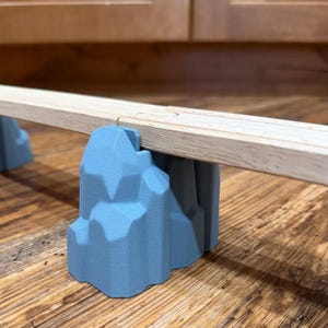 Wooden Train Track Risers | Stone Mountain Supports for BRIO & IKEA Wooden Railway | Train Table Bridge Supports | 3D Printed Train Track