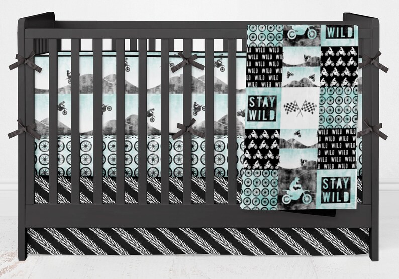 motocross crib bedding
