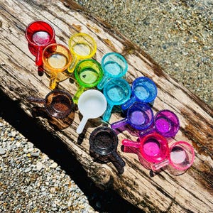 Handmade Resin Sensory Scoop – Nature Play Tool for Bins, Sand, Rainbow Sensory Bin, Water & More