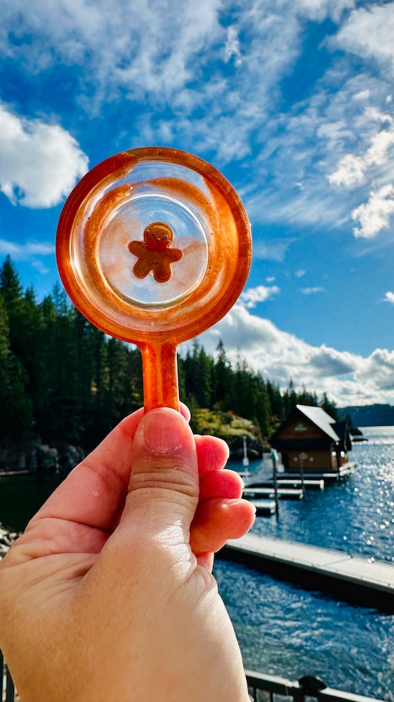 Christmas Gingerbread Man Sensory Scoop & Spoon | Holiday Sensory Bin Tool | Waldorf Play Accessories | Montessori Play Tools