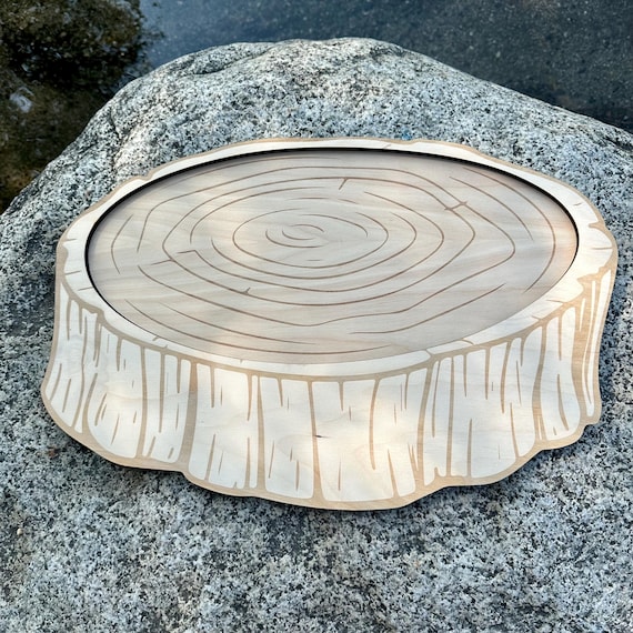 Tree Stump Sensory Play Tray,  Flisat Pasta Rice Tinker Tray