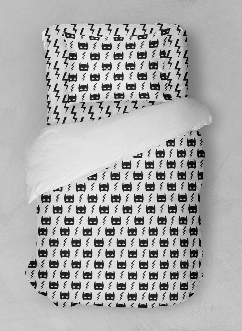 Twin Full Bed Duvet Cover Comforter Sheets Batman Super Hero Image 0