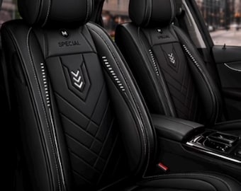 PU Leather Sport Car Seat Cover – Waterproof, Full Coverage Front Protector