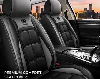 Fundas de lujo para asientos de coche de cuero sintético PU, estilo deportivo, ajuste universal para la mejora del interior.