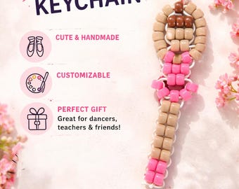 Ballerina/Dancer Bead Dolls Custom Keychain
