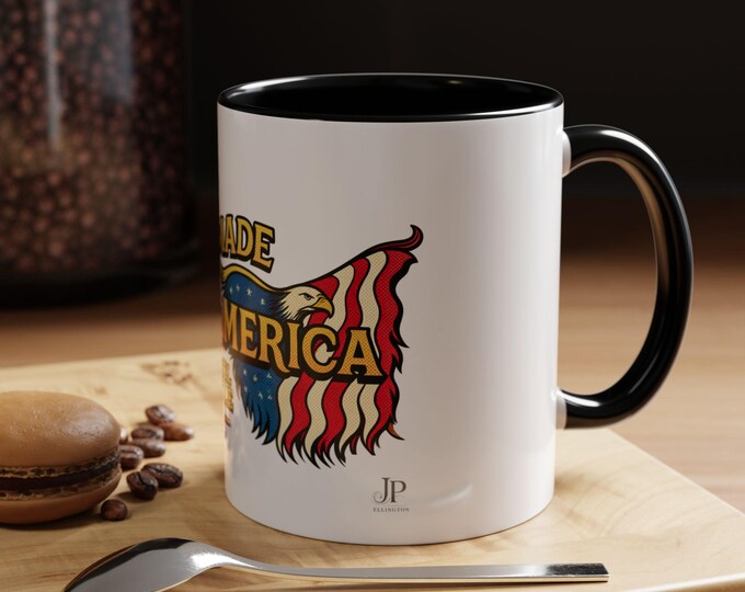 Freedom Made America Eagle Mug | Route 66 Americana Coffee Cup