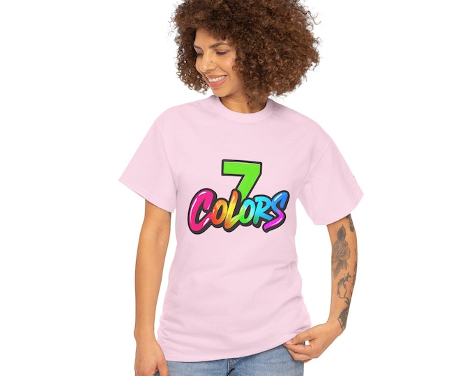 Seven Colors Graphic Tee | Rainbow Script Logo T-Shirt, JP Ellington Edition