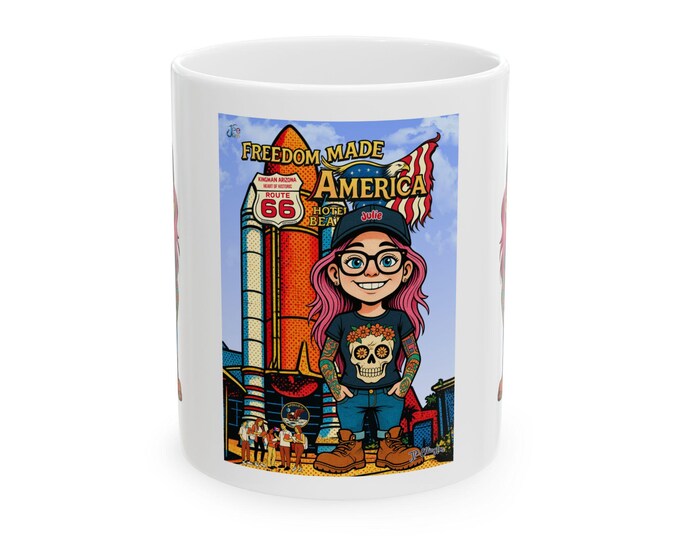 Freedom made America Mug | USA coffee mug, nasa mug, florida mug,