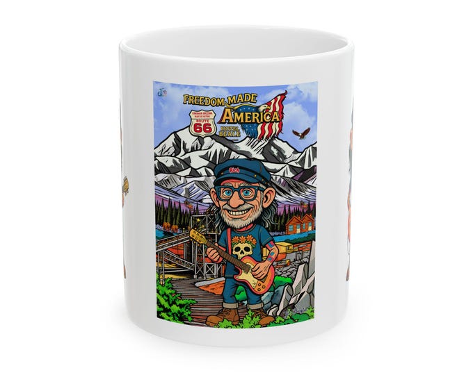 Freedom made America mug - Alaska coffee mug, USA coffee mug