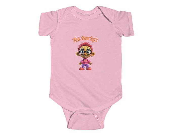 The Martys Cartoon Baby Bodysuit | Cute Curly Hair Character Rosie - The Martys