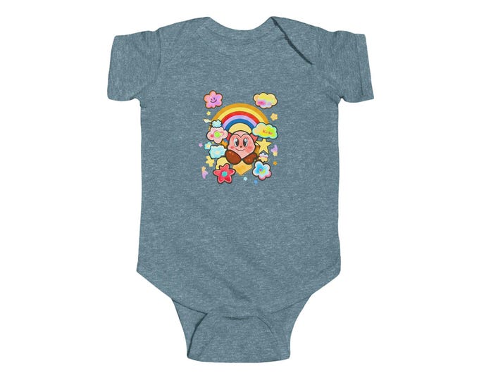 Cute Bear with Rainbow Bodysuit | Baby Onesie Floral Clouds, JPE Kids Edition