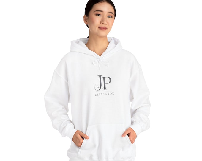 JP Monogram Minimalist Hoodie | Initials Logo Sweatshirt