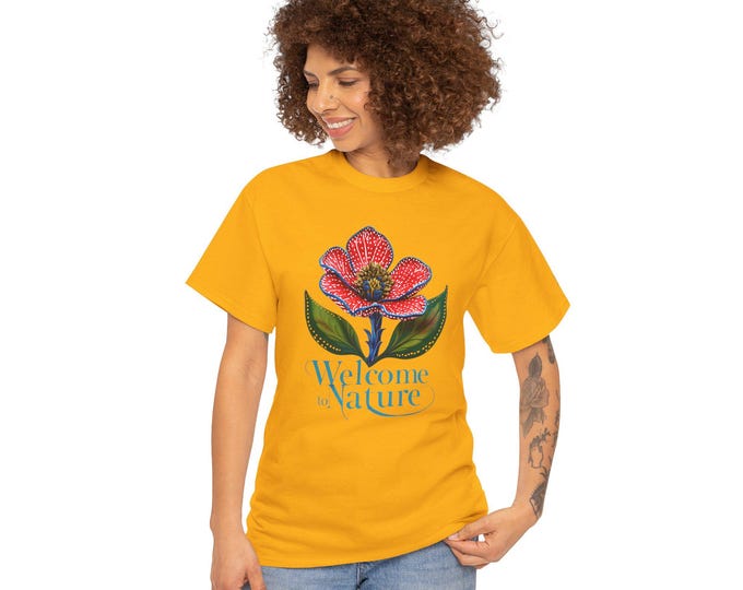 Nature Floral Graphic Tee | Red Flower Illustration, JP Ellington Edition
