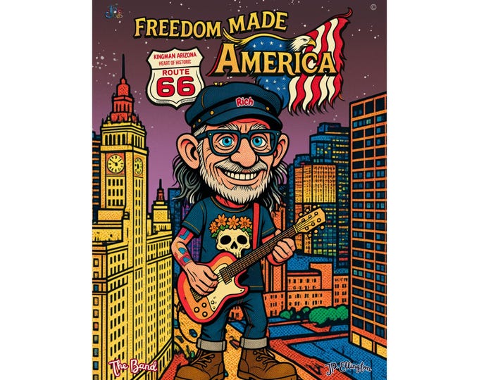 Freedom Made America Poster | Cartoon Chicago
